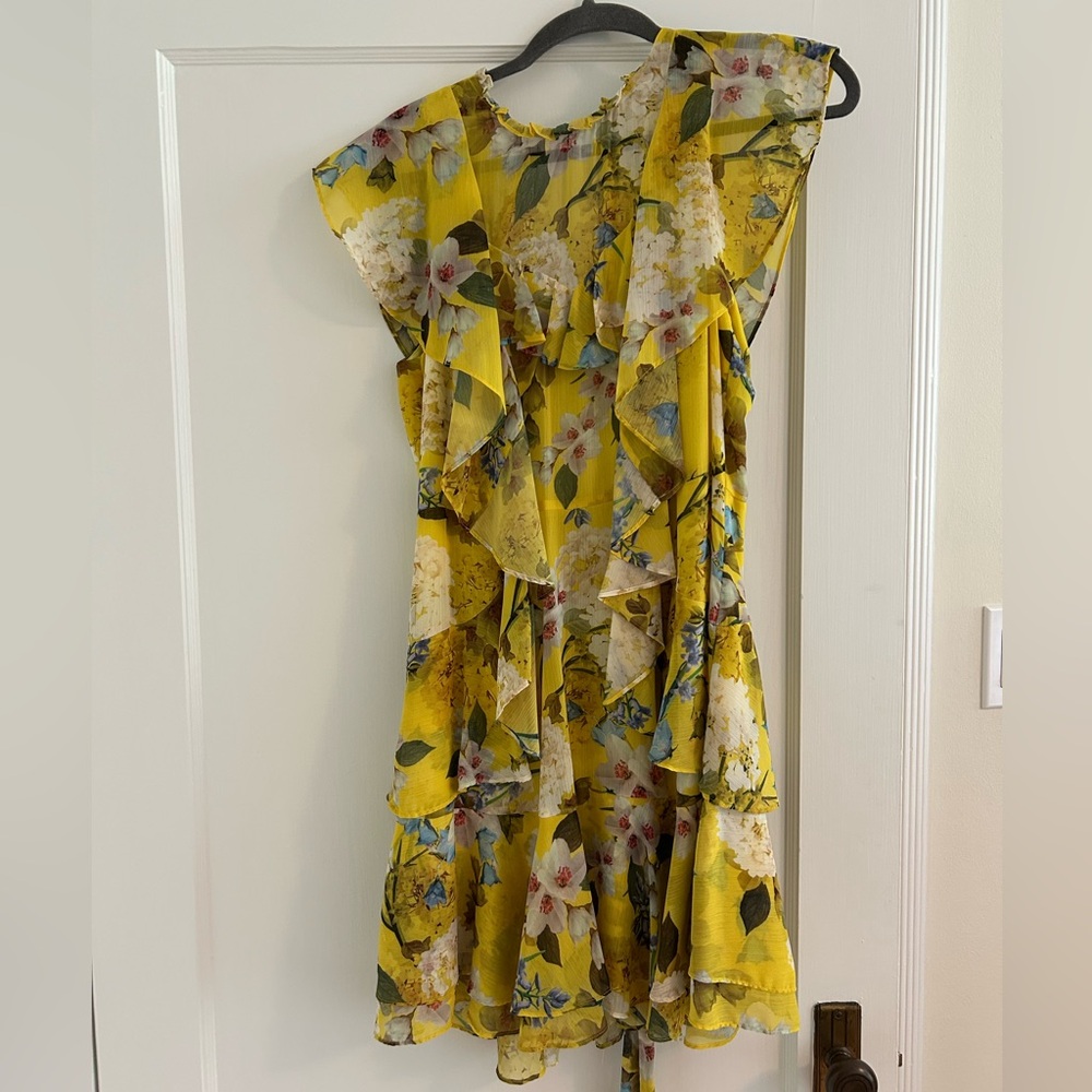 Marissa Webb Yellow Floral Dress